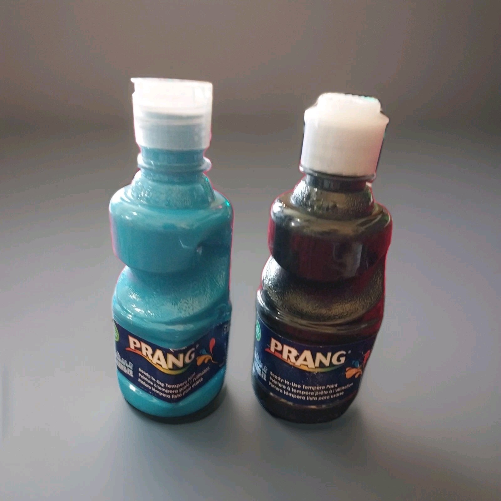 Lot Of 2 Prang Ready-To-Use  Tempera Paint 8 Oz 16 Total Washable Purple Blue