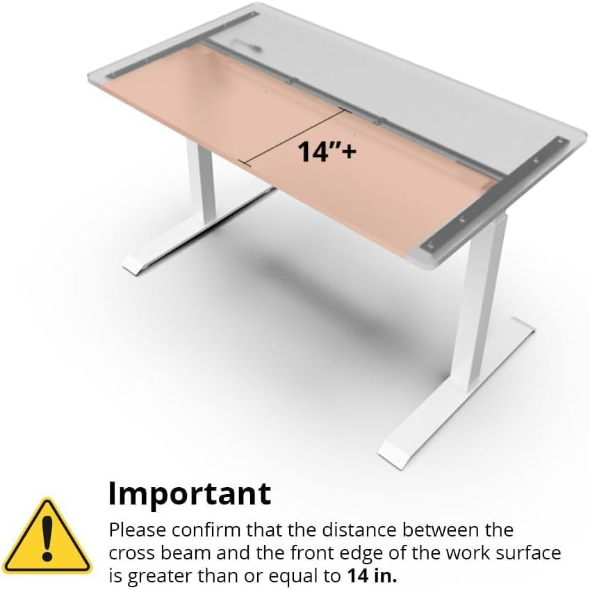 Under-Desk Sliding Drawer Organizer for Standing Desks - White