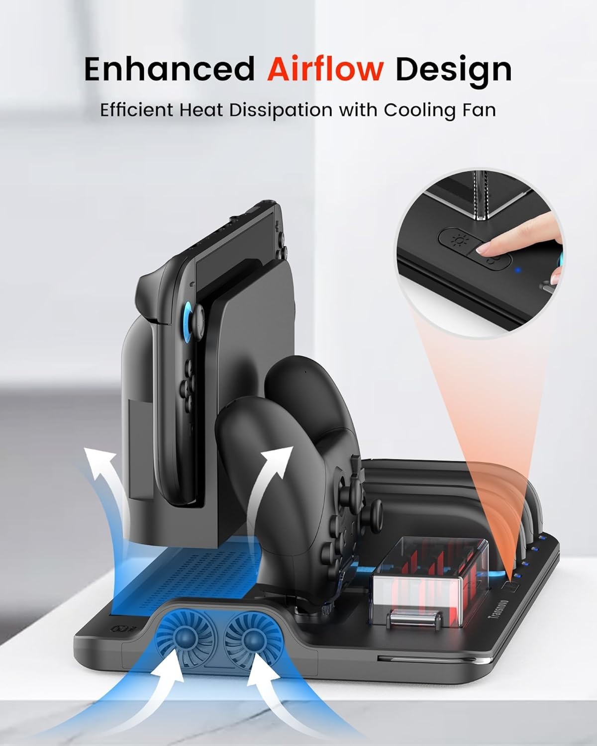 Joy Con Charging Dock for Switch 2 - Fast Charge & Cool Down