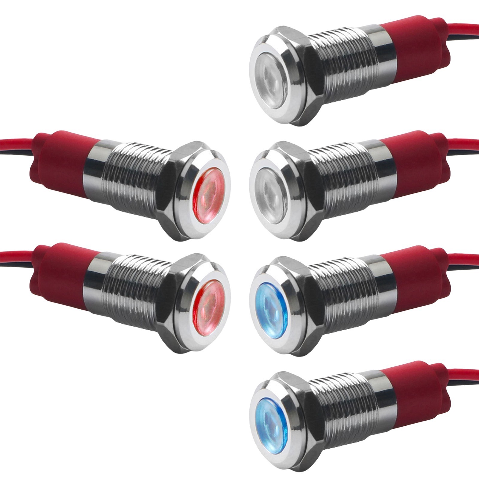 High Quality 6 Pack LED Indicator Lights Perfect for Your Dashboard and More
