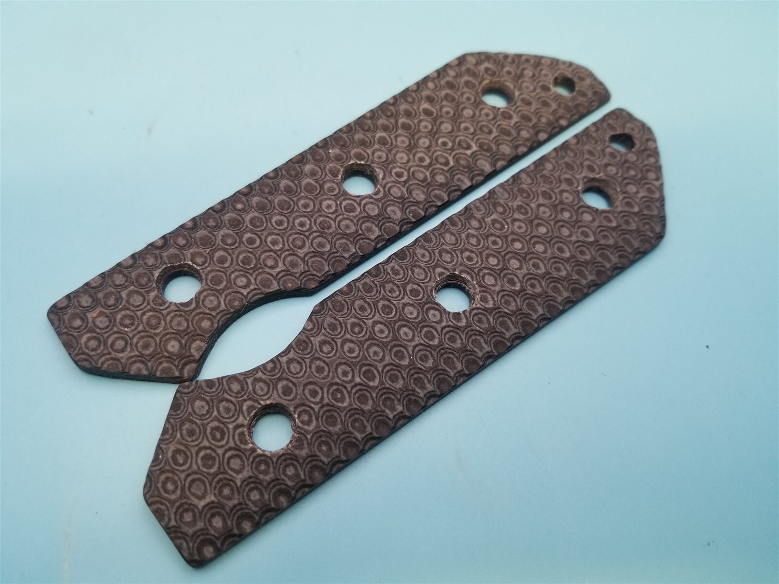 Fixed Blade Knife Scales Handle Kit Gray G10 Slabs Parts Repair Used 5 1/8"