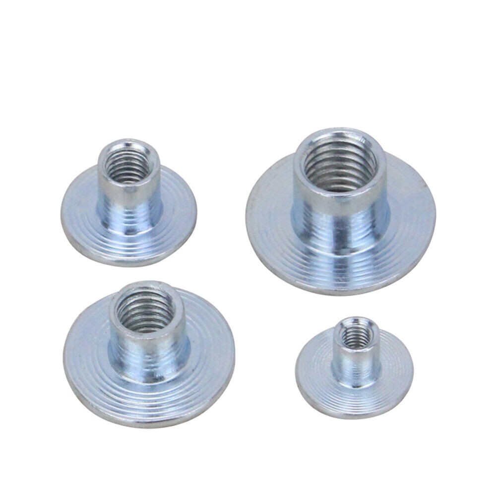 10x Cold Compression Steel M5 x 8mm, Round Socket, Weld Nut Insert, T Nuts
