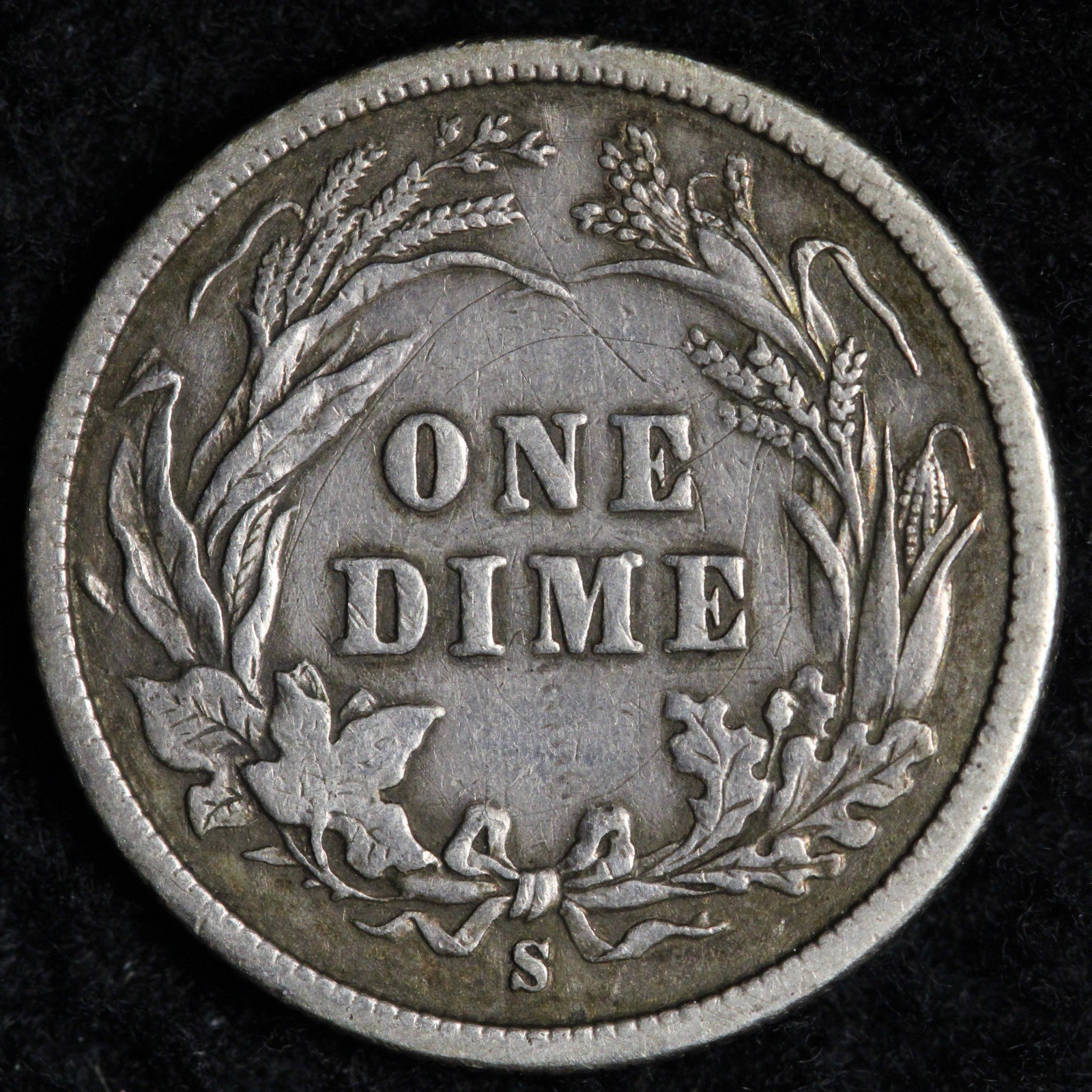 1898-S Barber Silver Dime XF E334 ZSEM