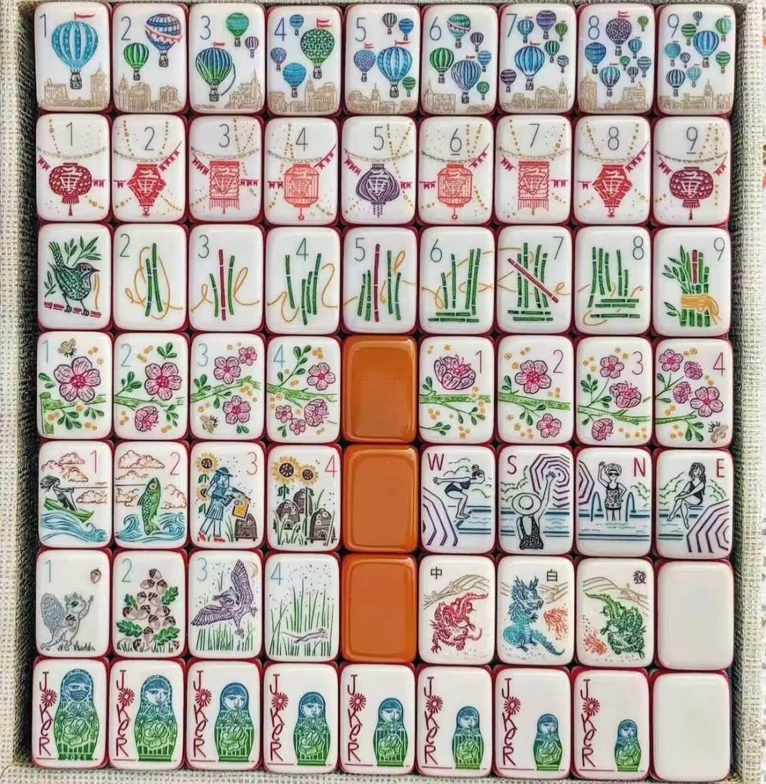 Walk With Me Mahjong Tiles + Free storage bag