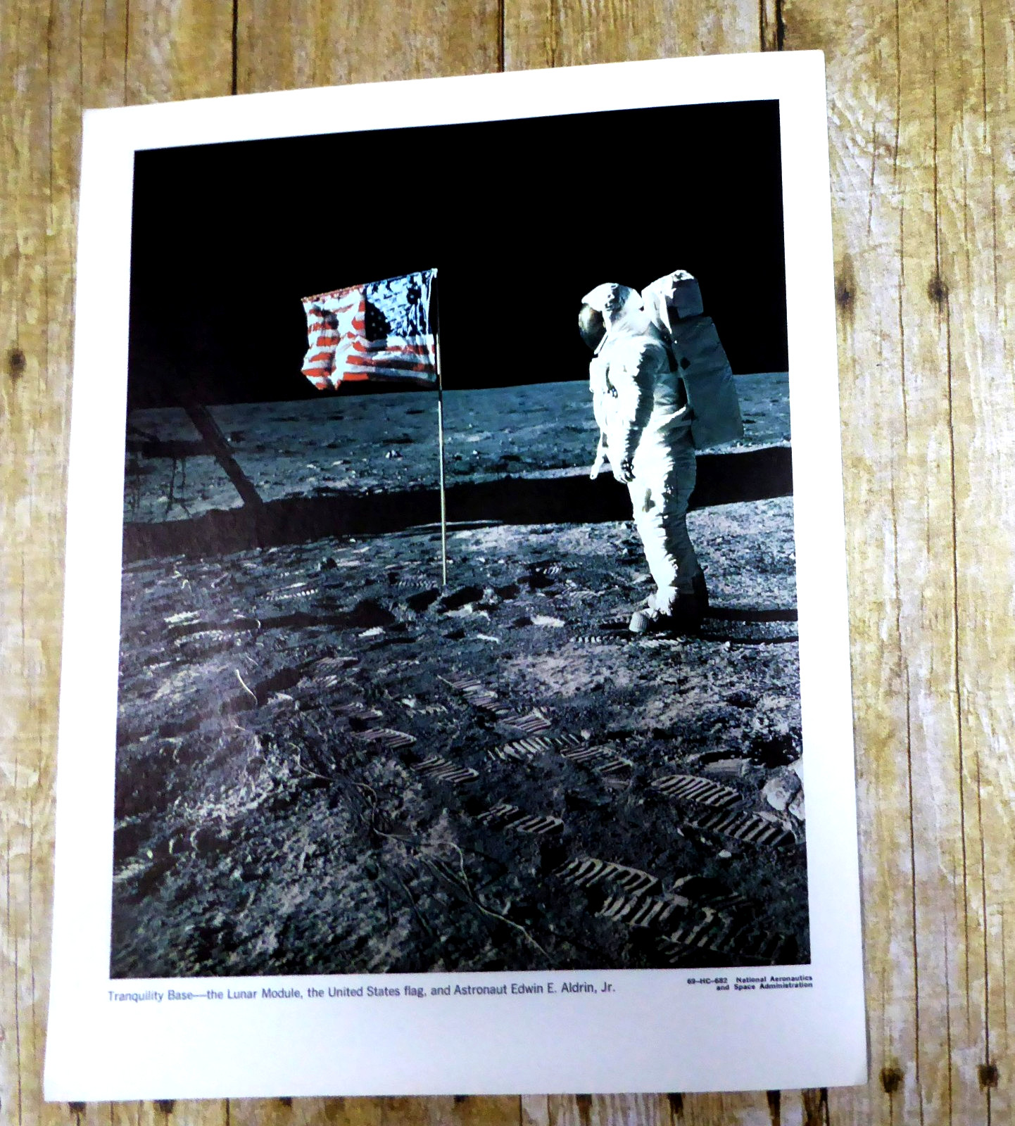 1969 NASA Apollo Mission Photo Print The Lunar Module Edwin Aldrin Jr. Astronaut