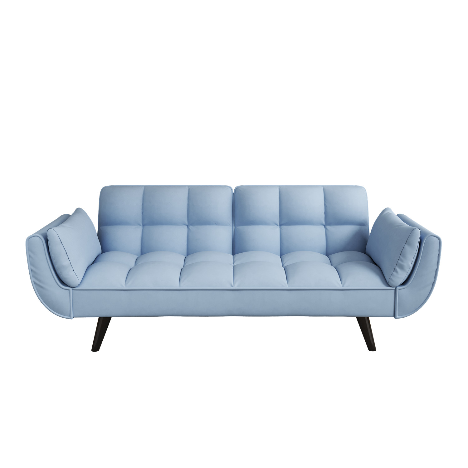 57'' Convertible Sleeper Sofa Bed Velvet Loveseat Sofa 2-Seater Sofa Couch