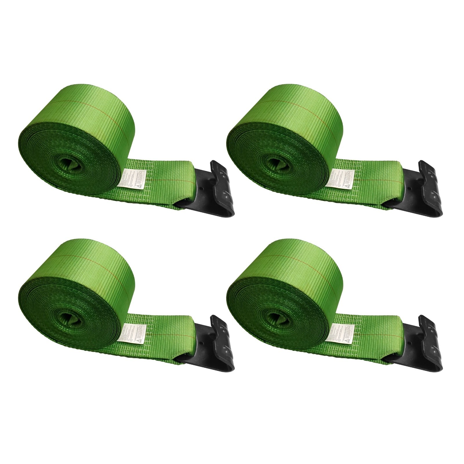 USA 4 Pack Heavy Duty 4" x 40' Winch Tie Down Strap w/ Flat Hook 5400 LBS GREEN