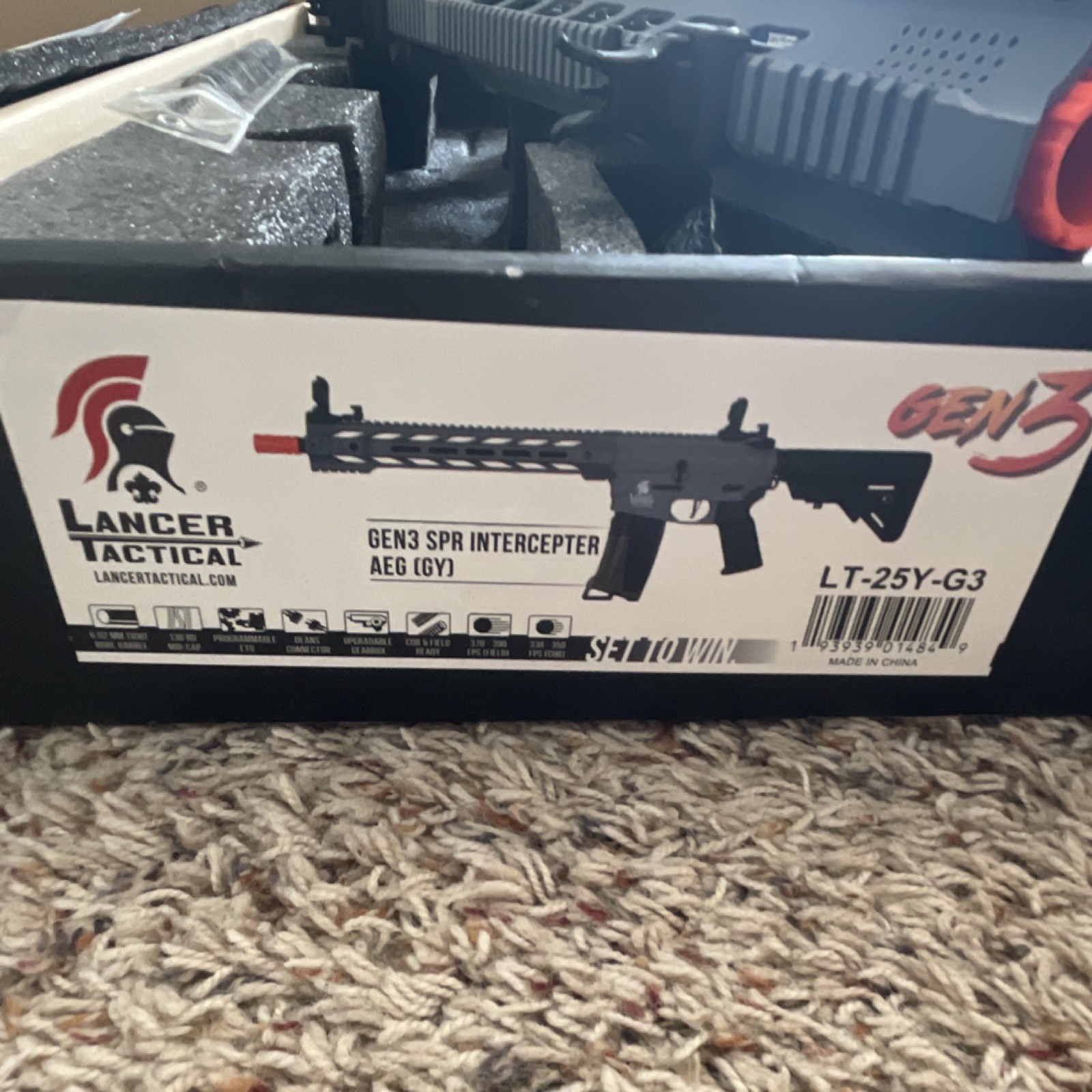 Lancer Tactical Gen3 SPR Intercepter AEG Airsoft Replica Rifle Bundle
