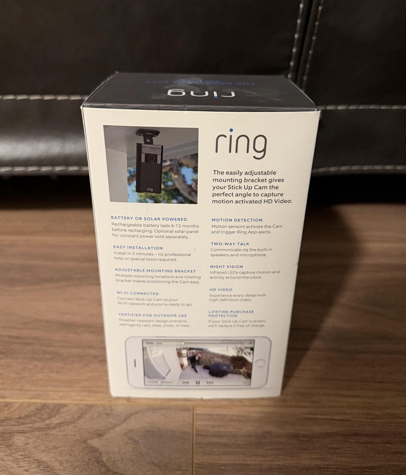 Ring Stick Up Cam Wireless Wire-Free Outdoor Security Camera • NOB