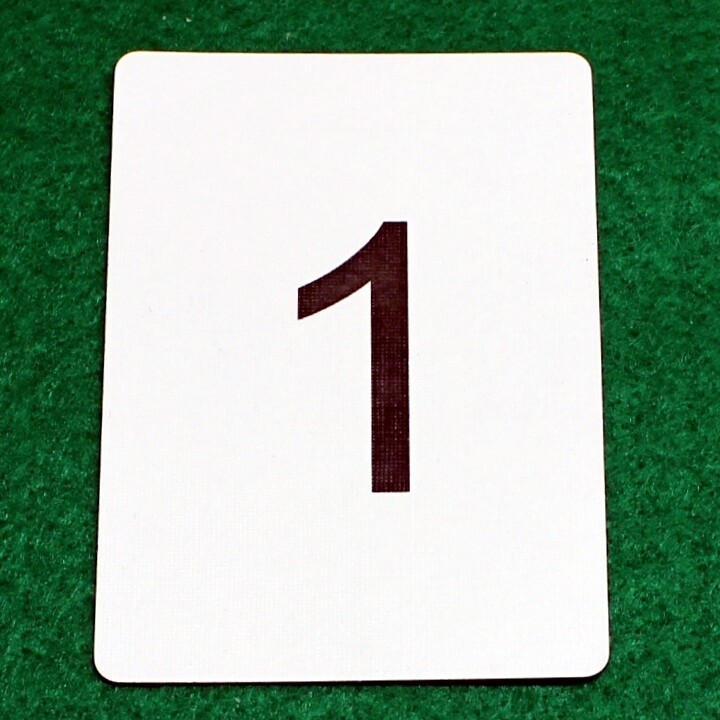 Number 1, Bicycle Printed Gaff Card, Blue