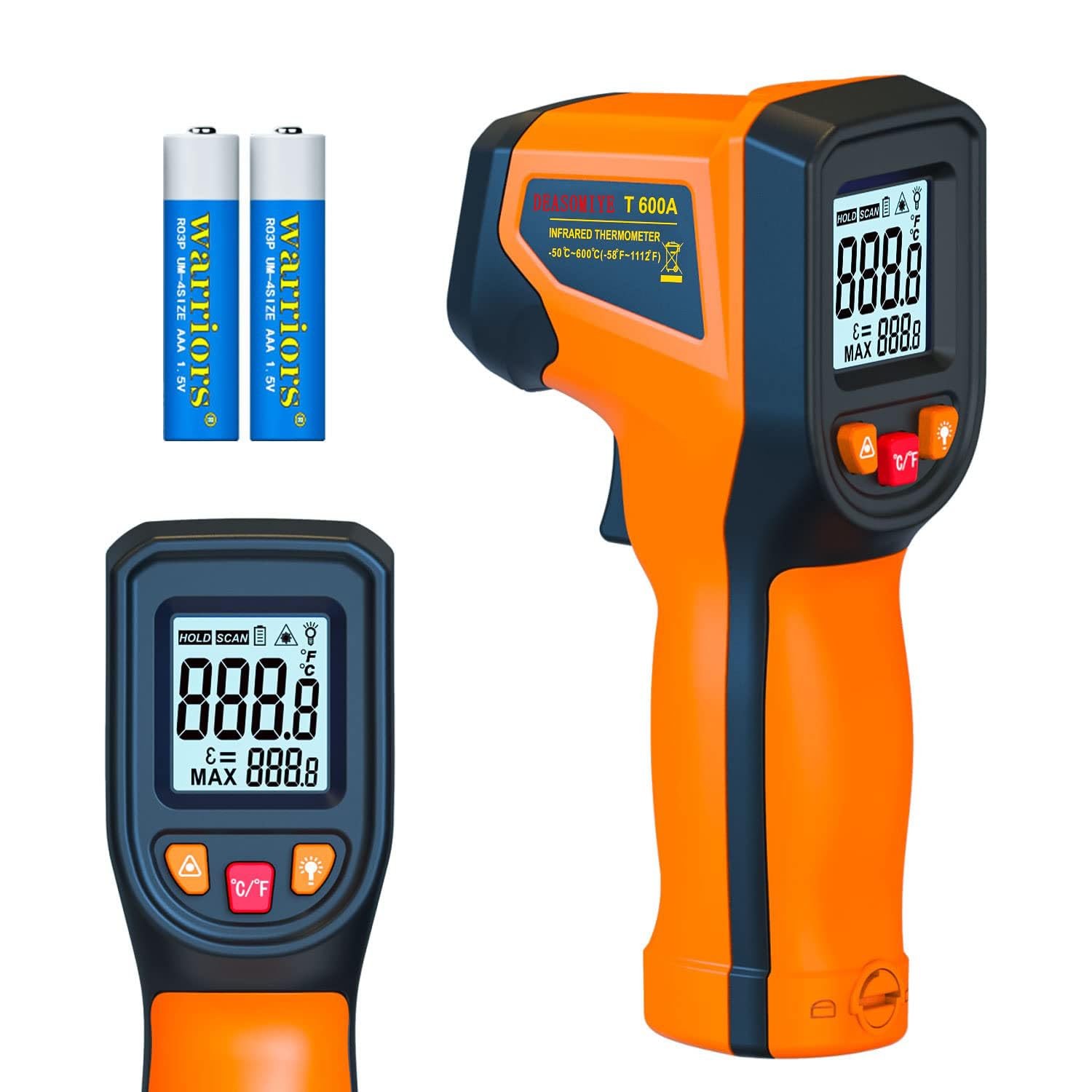 Upgraded Digital Infrared Thermometer Gun -58°F~1112°F, Handheld Non Contact ...