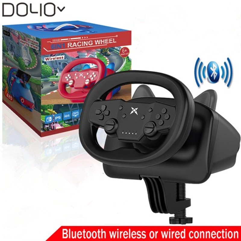Wireless Racing Steering Wheel Game Controller For Switch P3 P4 PC Tablets