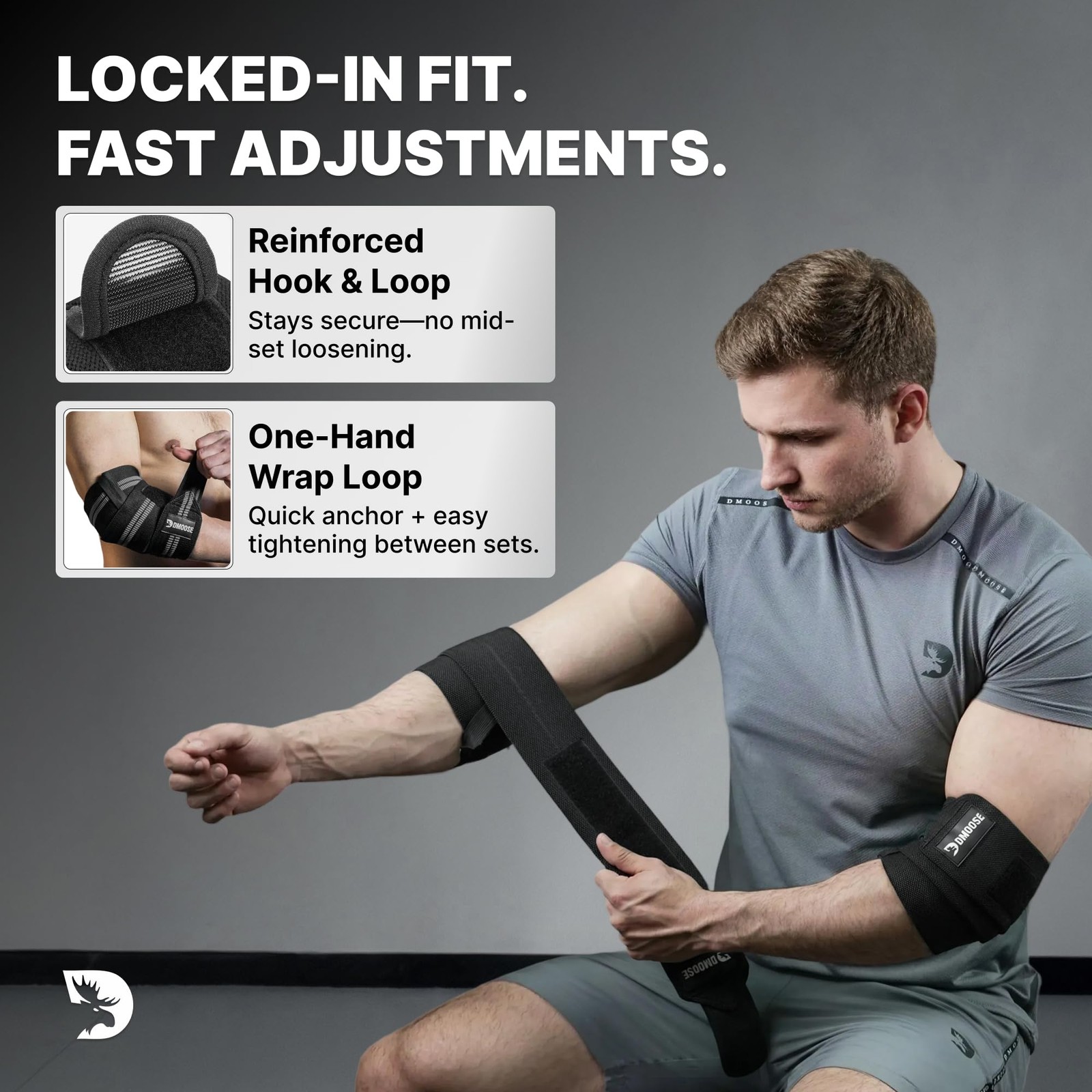 Elbow Wraps for Weightlifting Pair 40'' Adjustable Elbow Strap for Gym Worko...