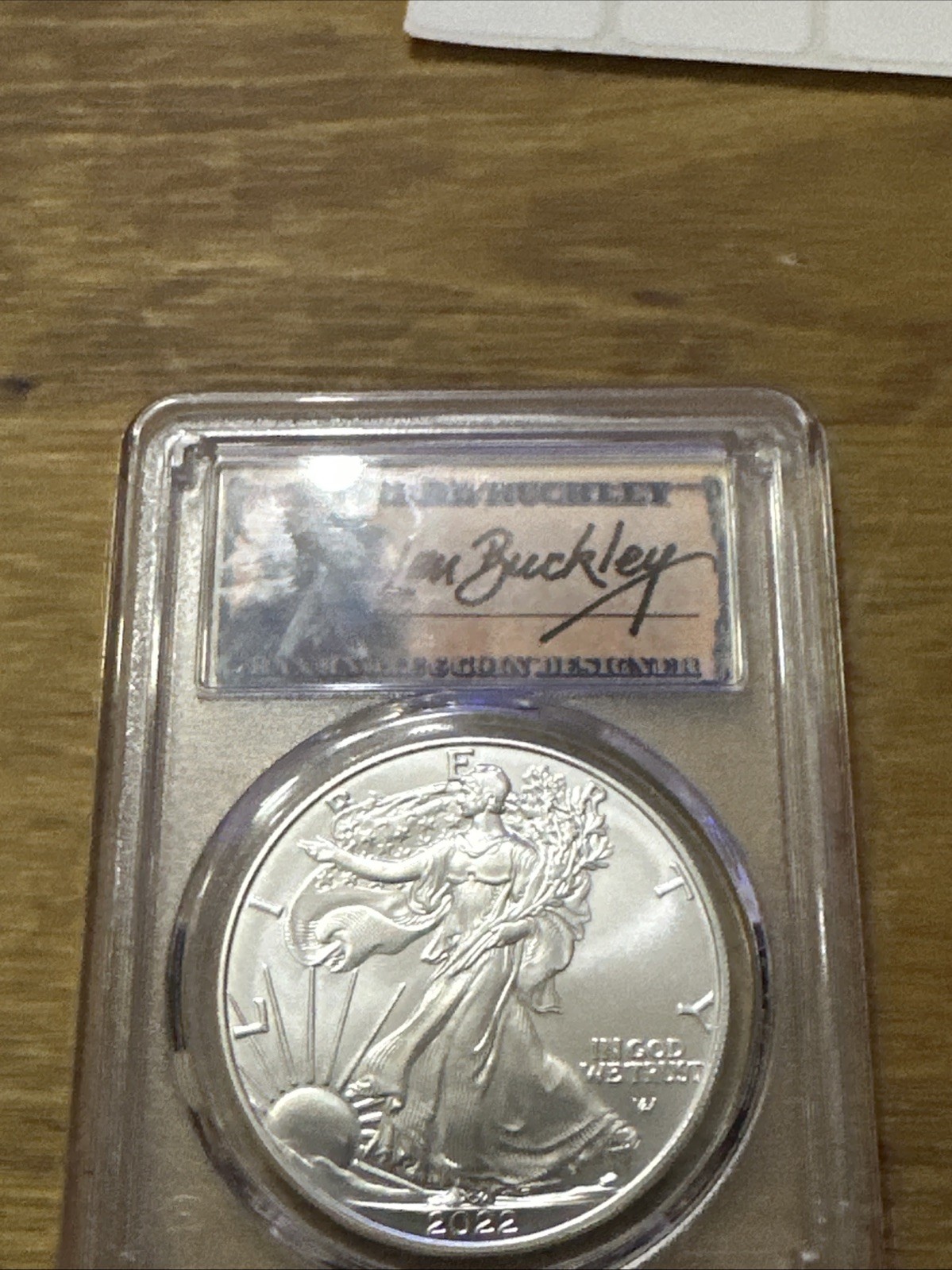 2022 Silver Eagle 1oz PCGS MS70 First Strike Leonard Buckley Signed 1 Of 500