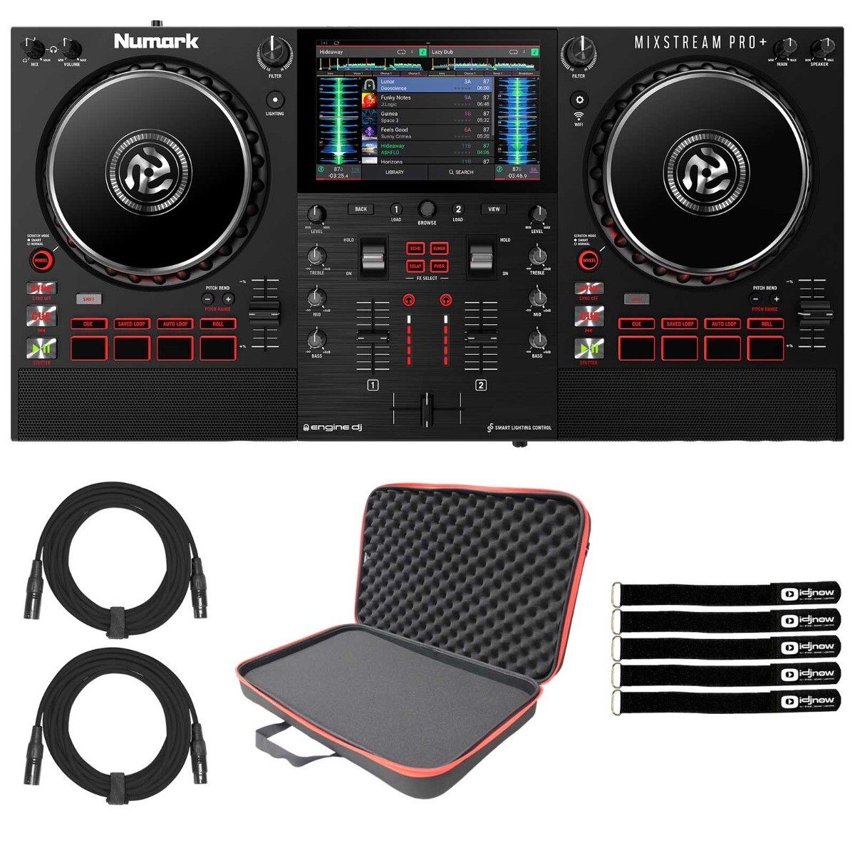 Numark MIXSTREAM PRO+ Standalone Streaming DJ Controller w Touchscreen & Bag