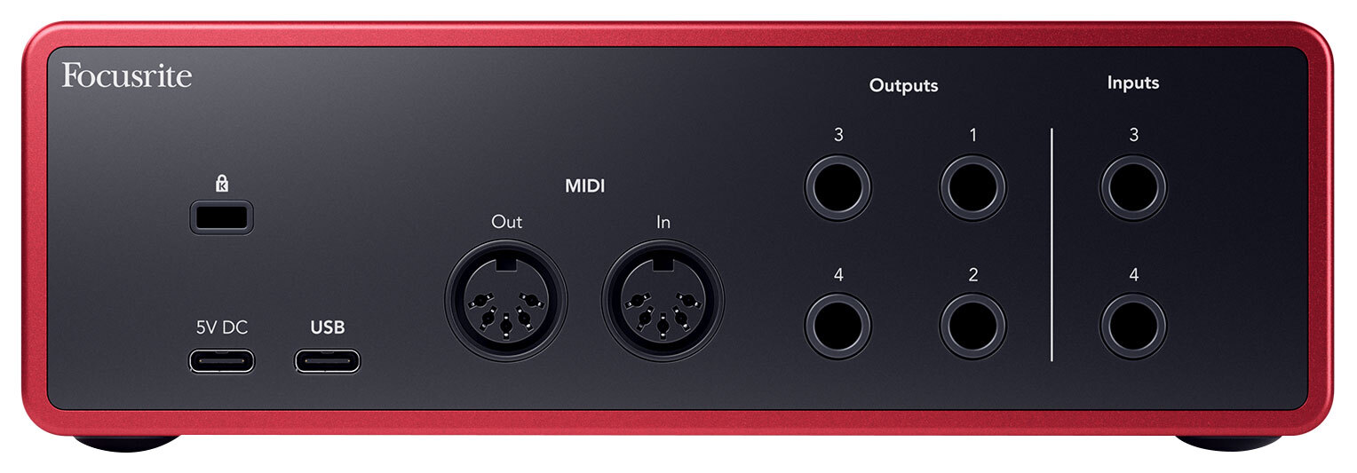 Focusrite Scarlett 4i4 4th Gen Studio Recording USB Audio Interface+Software