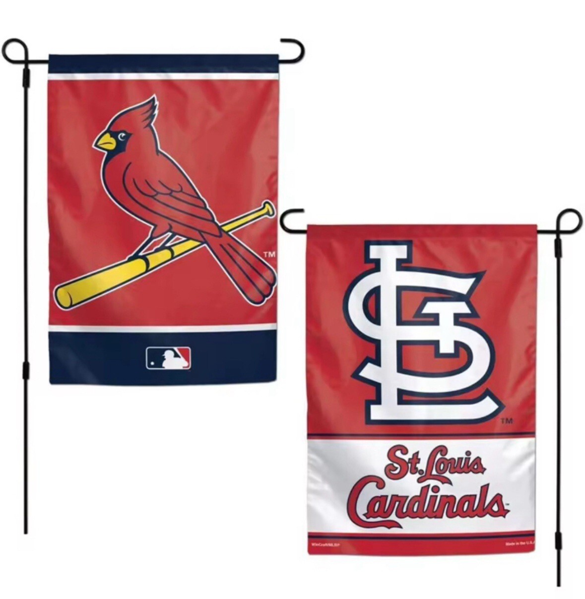 MLB St. Louis Cardinals Garden Flag Dual Design  MLB Cardinals Premium Yard Flag
