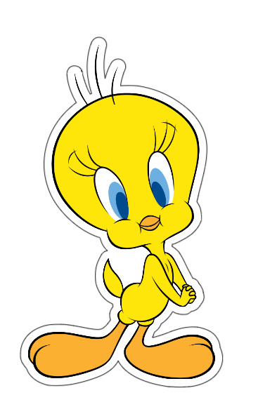 8x5cm 6pcs Looney Tunes Vinyl Stickers Laptop Mobile Phone Books Waterproof