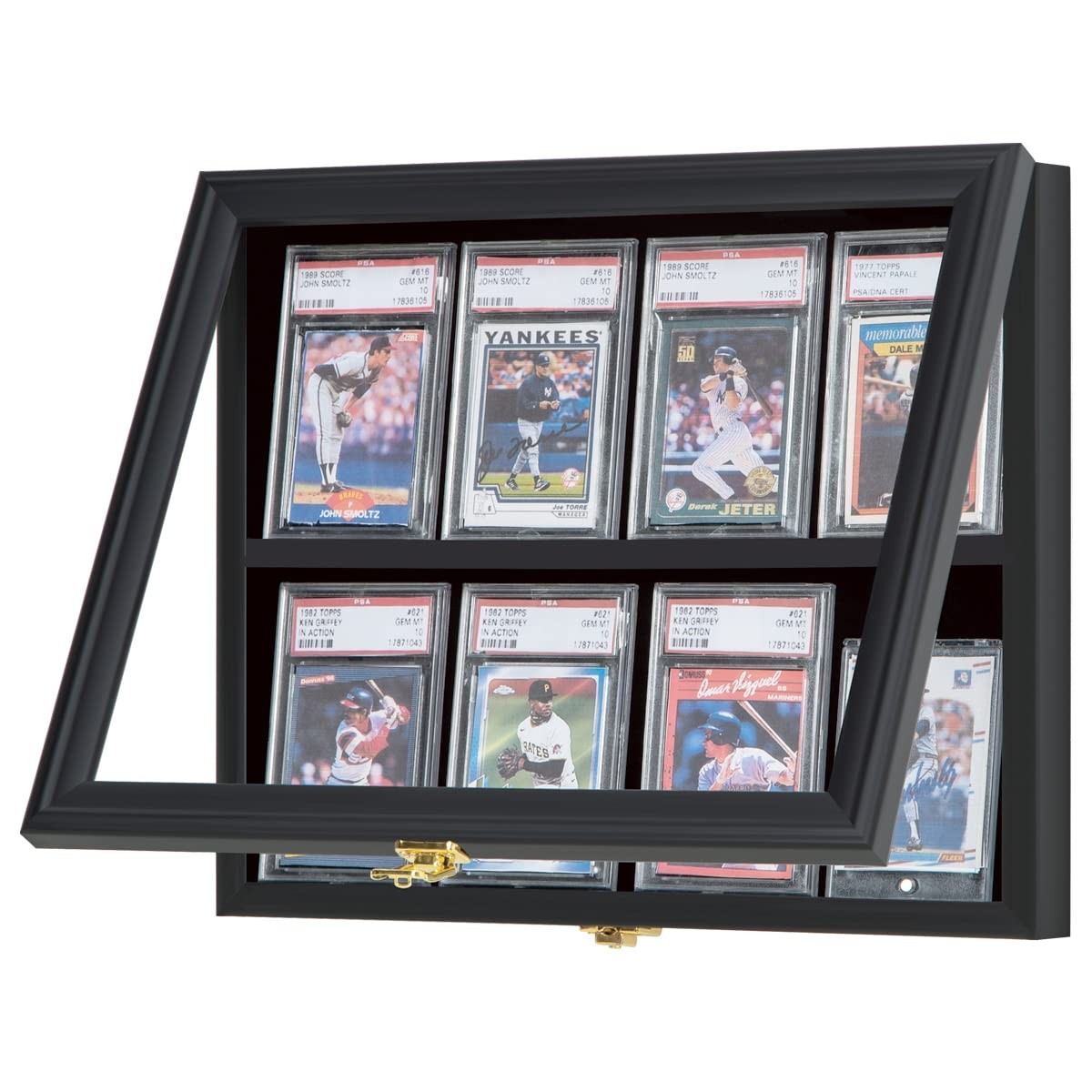 Graded Trading Card Display Case 8 Sport Baseball Football PSA Slabs Rack Frame