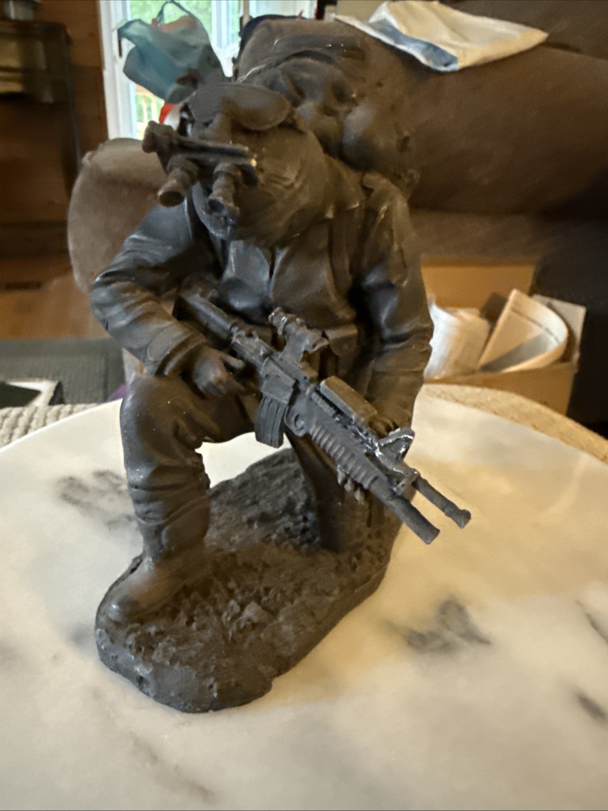 "Prayer for Courage" kneeling soldier figurine