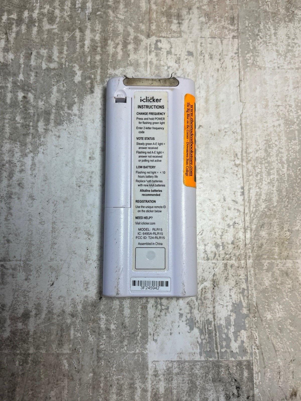 iClicker Plus RLR15 Student Classroom Response System Remote Control Unit Tested