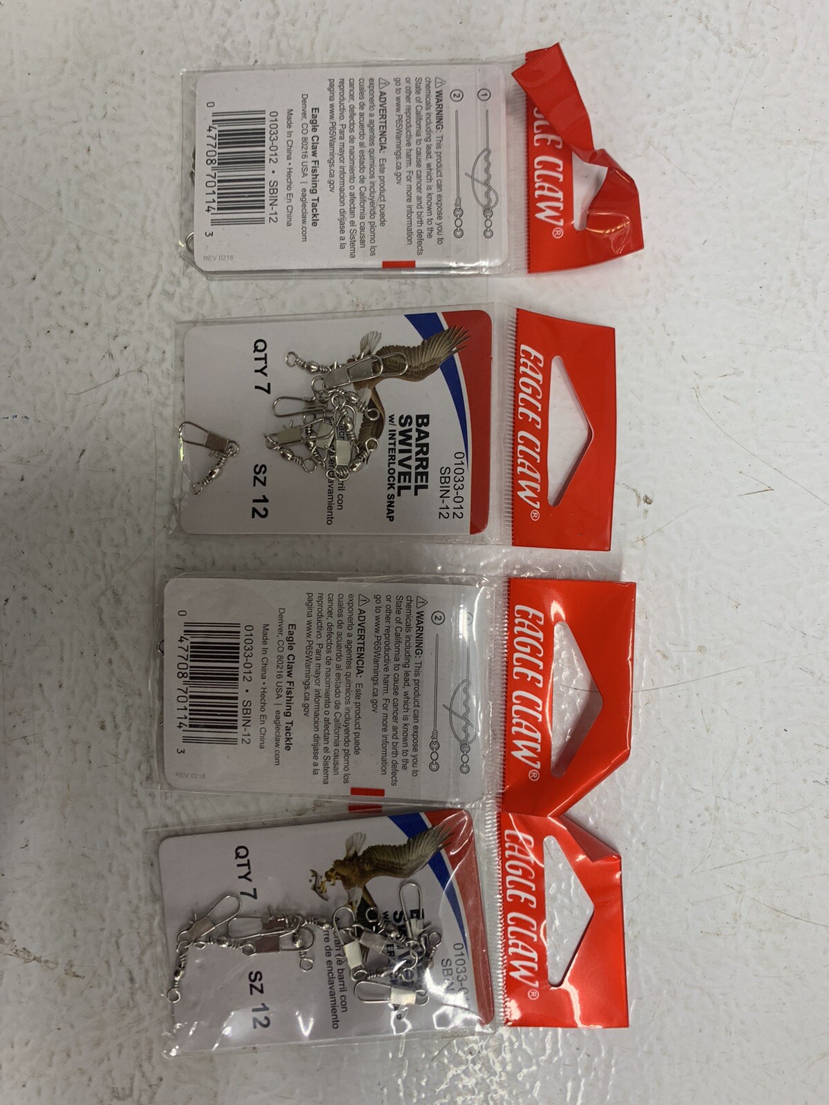 Eagle Claw 01033-012 Barrel Swivel with Interlock Snap, Nickel Finish