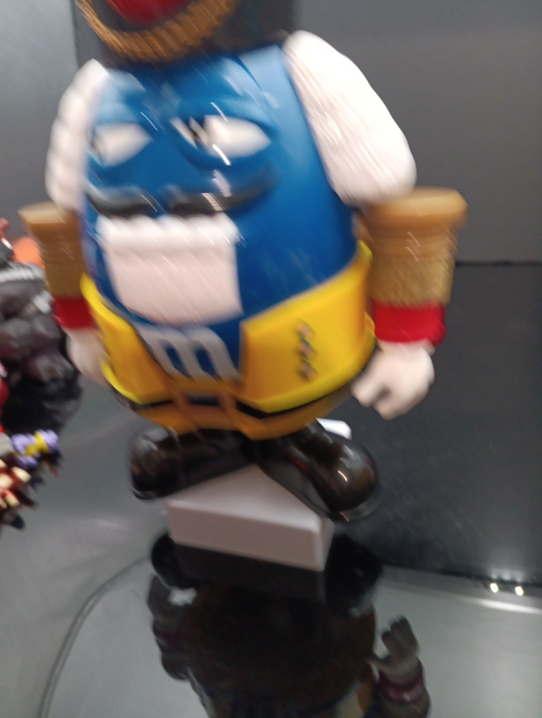 M&M Nutcracker Candy Dispenser Blue 10" Free Shipping! T2315