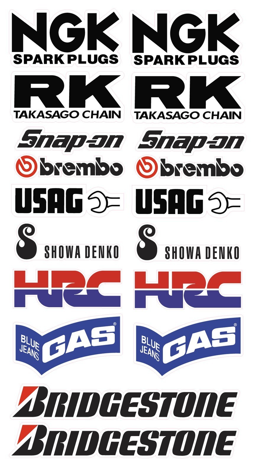 FE HONDA racing CBR sticker set technical sponsors sbk motogp hrc race rr r