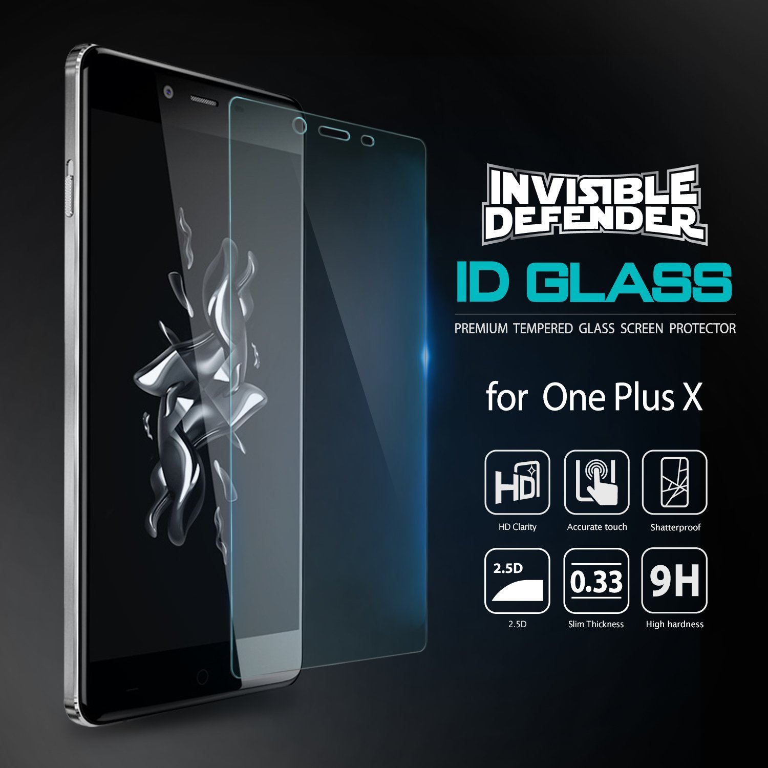 For OnePlus X Screen Protector Premium Tempered Glass, Ringke Invisible Defender