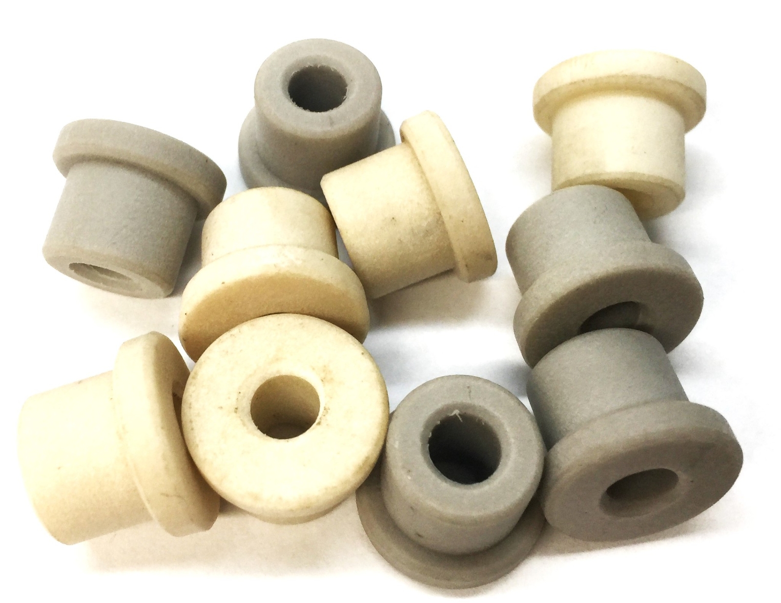 12mm(H)x 12mm(L)x 15mm(Flange dia.)x 5mm(I.D) Teflon Bushing [Lot of 10] NOS