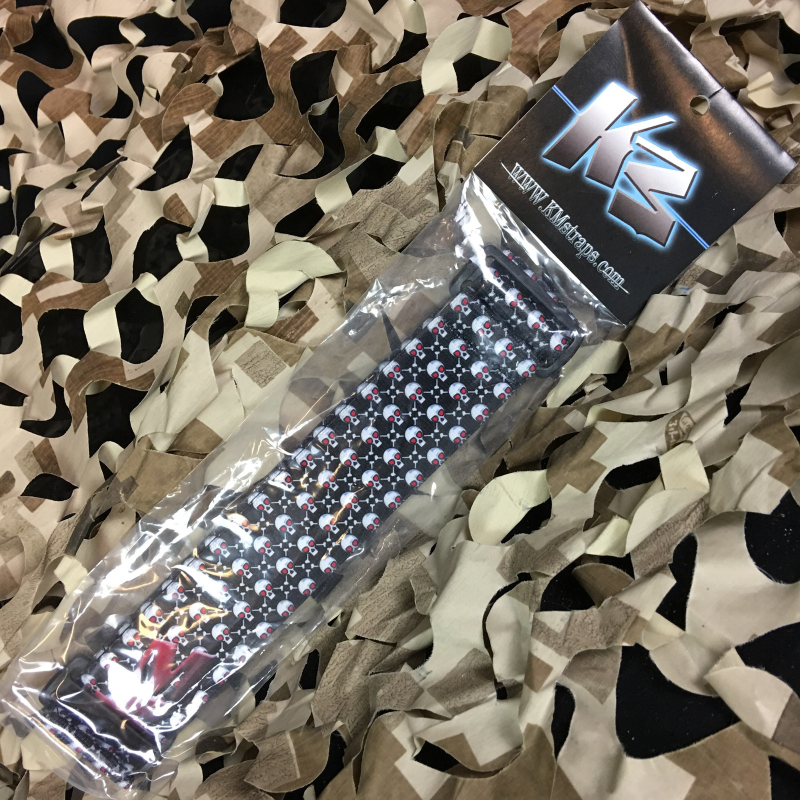 NEW KM Paintball Universal Mask Goggle Strap - 09 Skull Candy