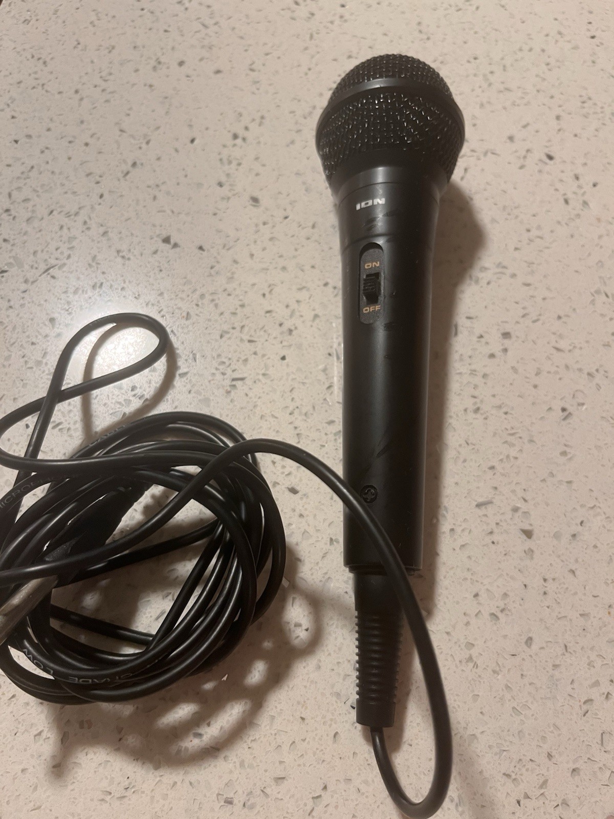 ION Handheld Wired Karaoke Microphone Black with On/Off Switch