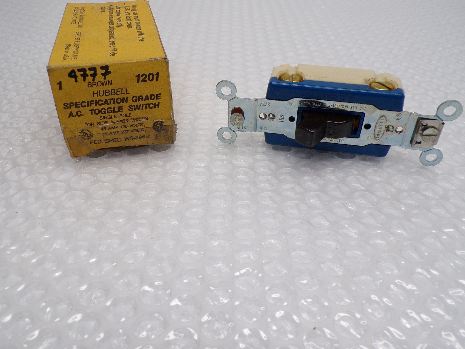 HUBBELL 1201 SWITCH BROWN NSMP