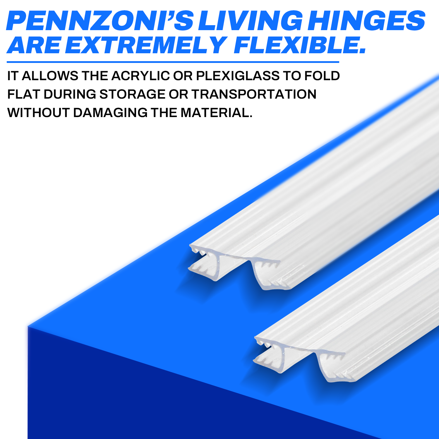 PENNZONI Living Hinges for Clear Plastic Living Hinges for Plexiglass