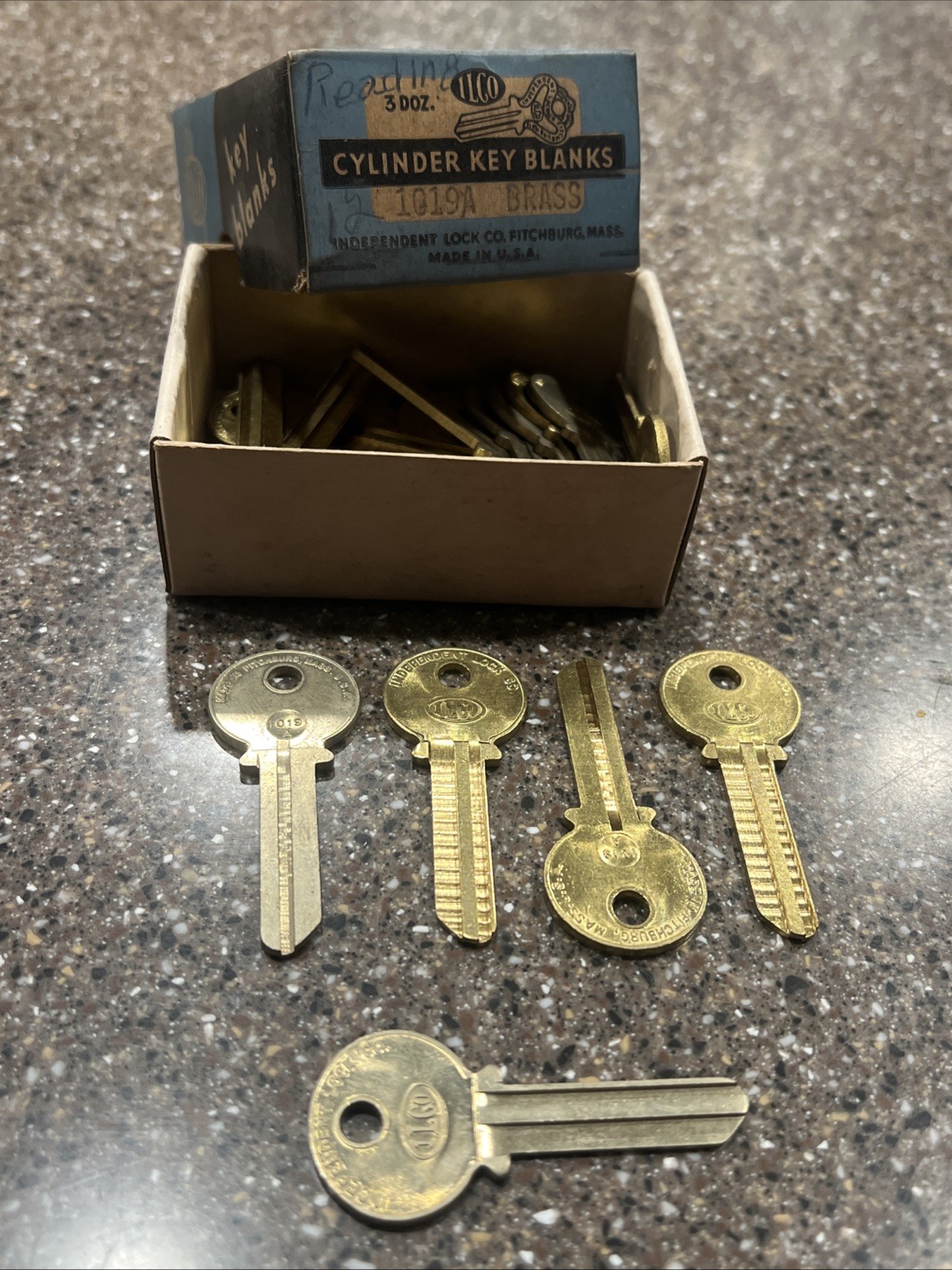 5x Ilco 1019A Key Blanks Reading Truck Locks Nickel Plated 6 Pin NOS