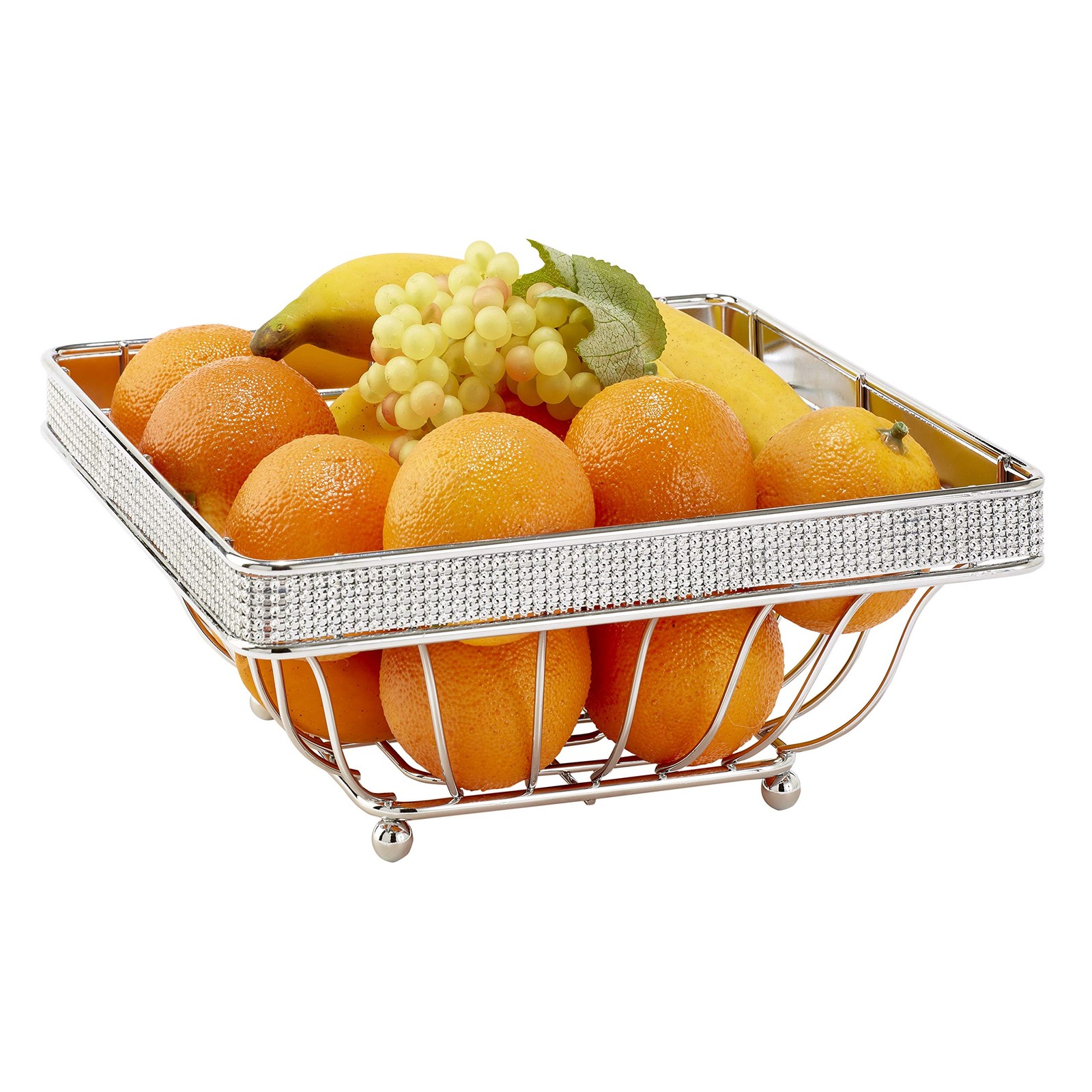 Square Basket, Counter Top, Holds and Displays Fruits, Vegetables & Baked Goo...