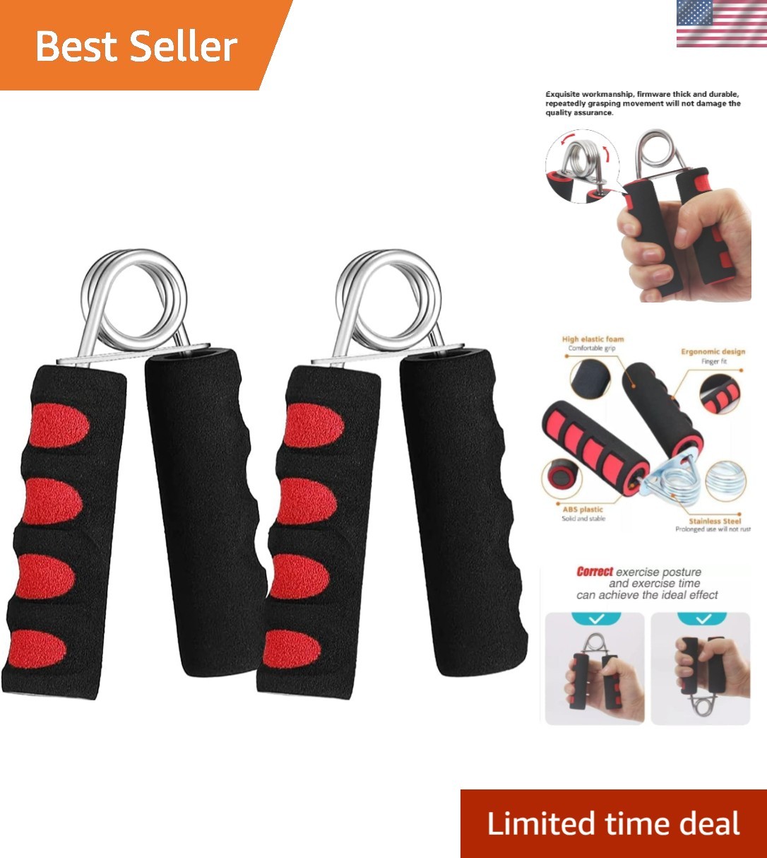 Portable Hand Grip Strengthener Set - Essential Training Equipment for Athletes