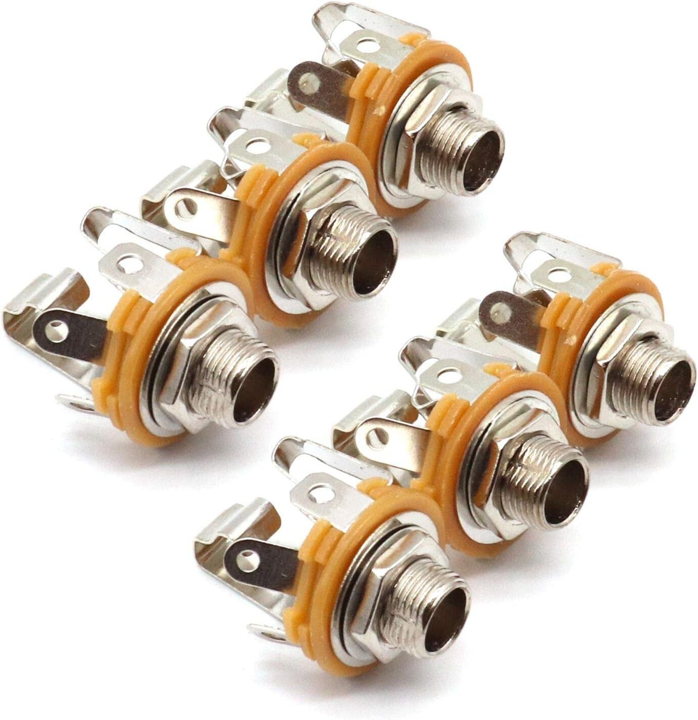 LOCHSOEL 6.35mm (1/4inch) Female Stereo Socket Panel Mount Jacks, 6.35F-TRS