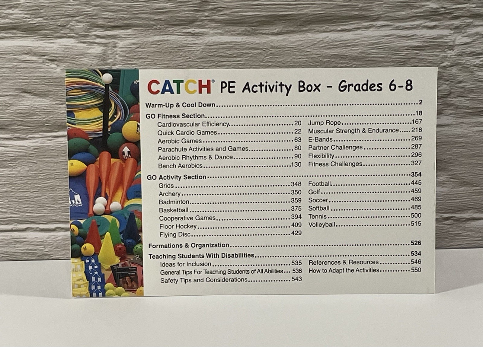 Flaghouse CATCH Middle School PE Curriculum Grades 6–8 Activity Box-Complete Set