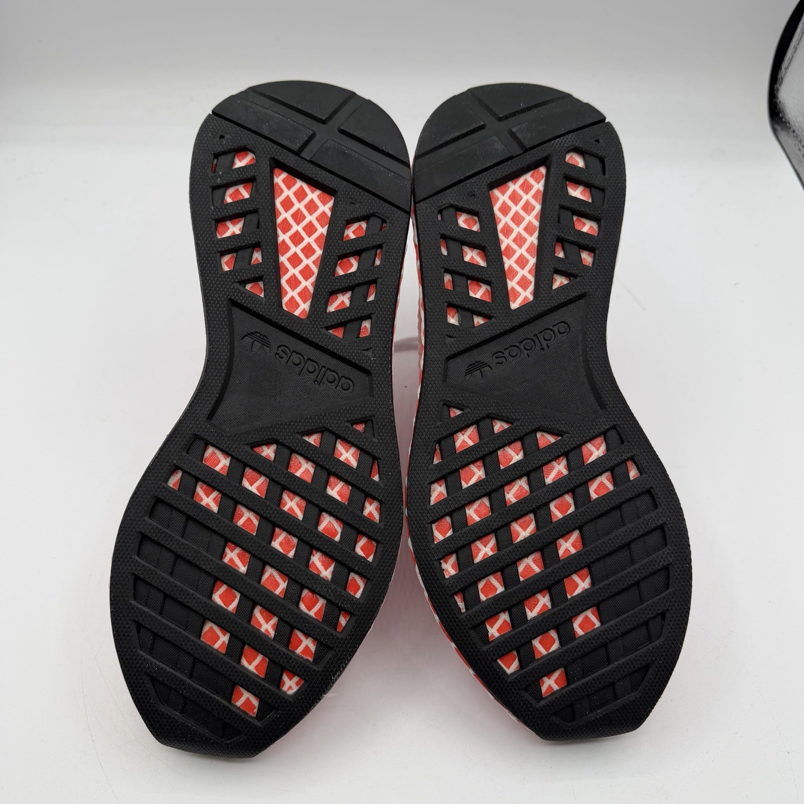 Adidas Deerupt Runner Running Shoes Womens 6.5 Chalk Pink/Orange Sneakers CQ2910
