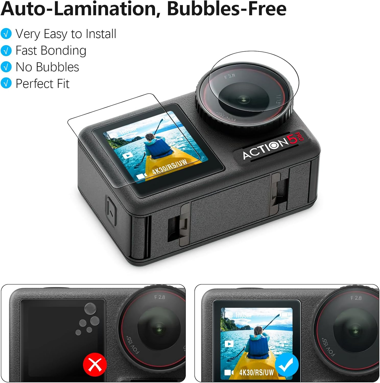 Lens Screen Protector for DJI Osmo Action 5 Pro , Action5 Pro