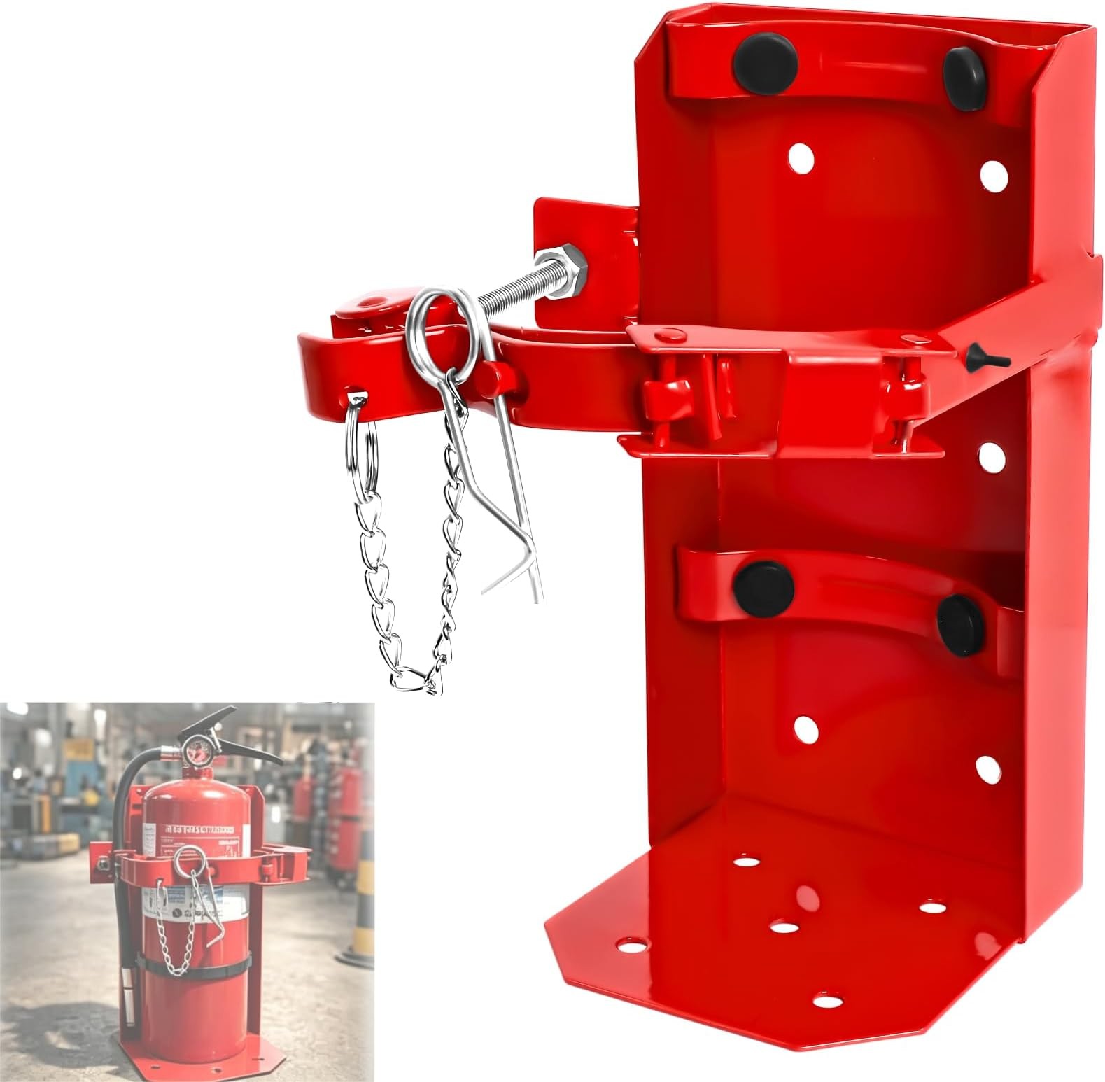 Fire Extinguisher Mount for 5 lb & 10 lb Extinguishers | Heavy Duty ST12 Stee...