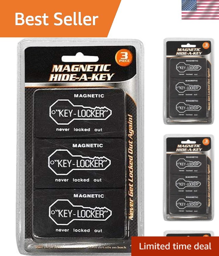 Compact 3-Piece Magnetic Key Storage - Durable & Elegant Alloy Steel Design