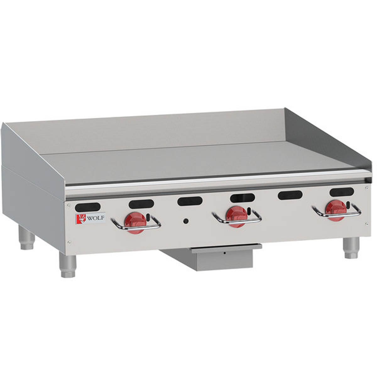 Wolf AGM36 36" Countertop Manual Gas Griddle, 1" Steel Plate, 81.000 BTU