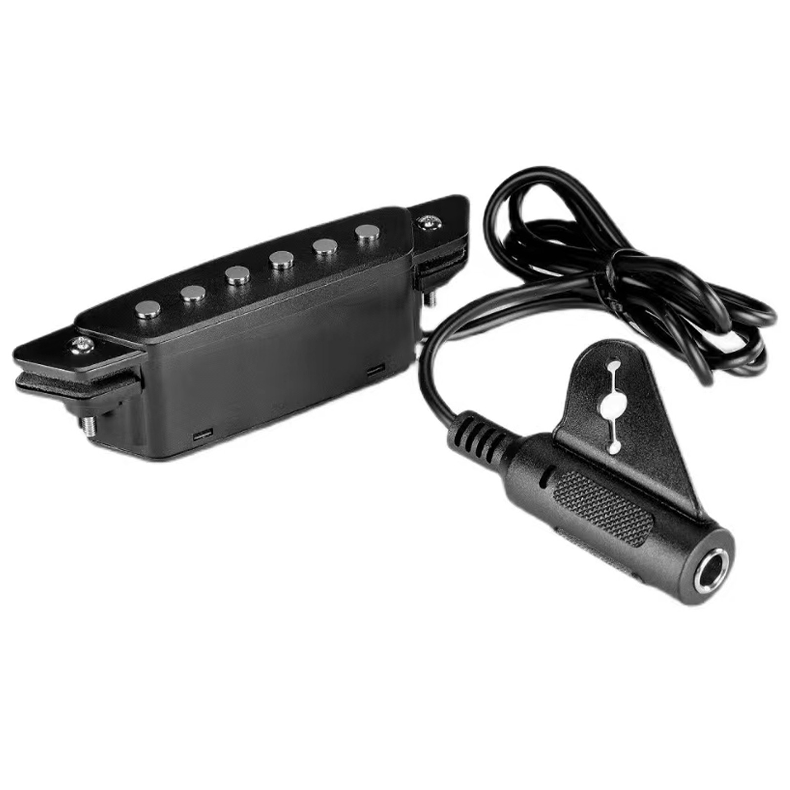 Acoustic Guitar Soundhole Magnetic Pickup Humbucker Passive With Power Jack D