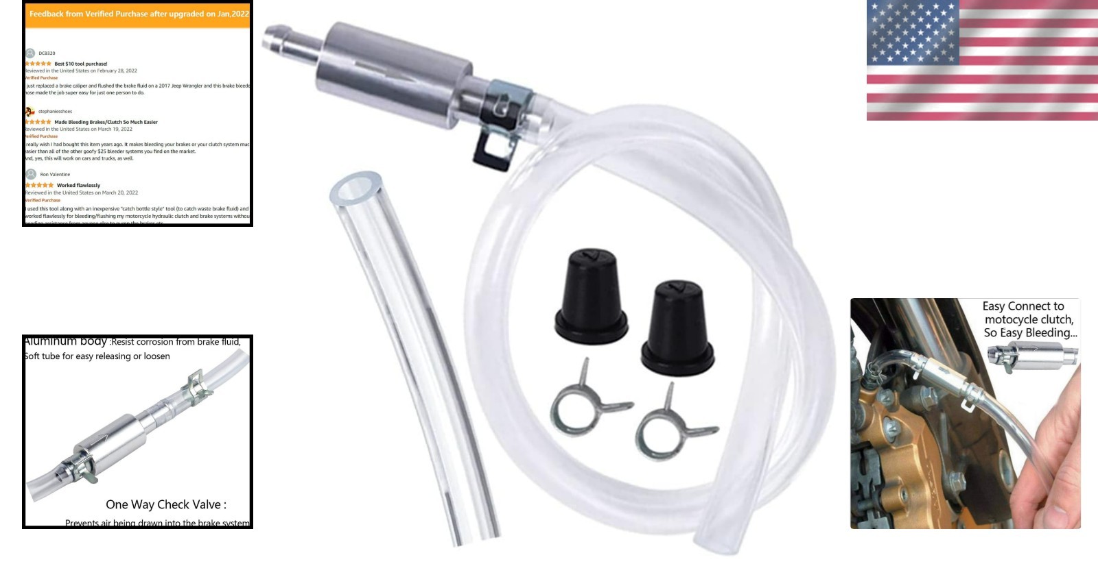 Essential Motorcycle Brake Bleeder Kit - Fast and Efficient Fluid Removal