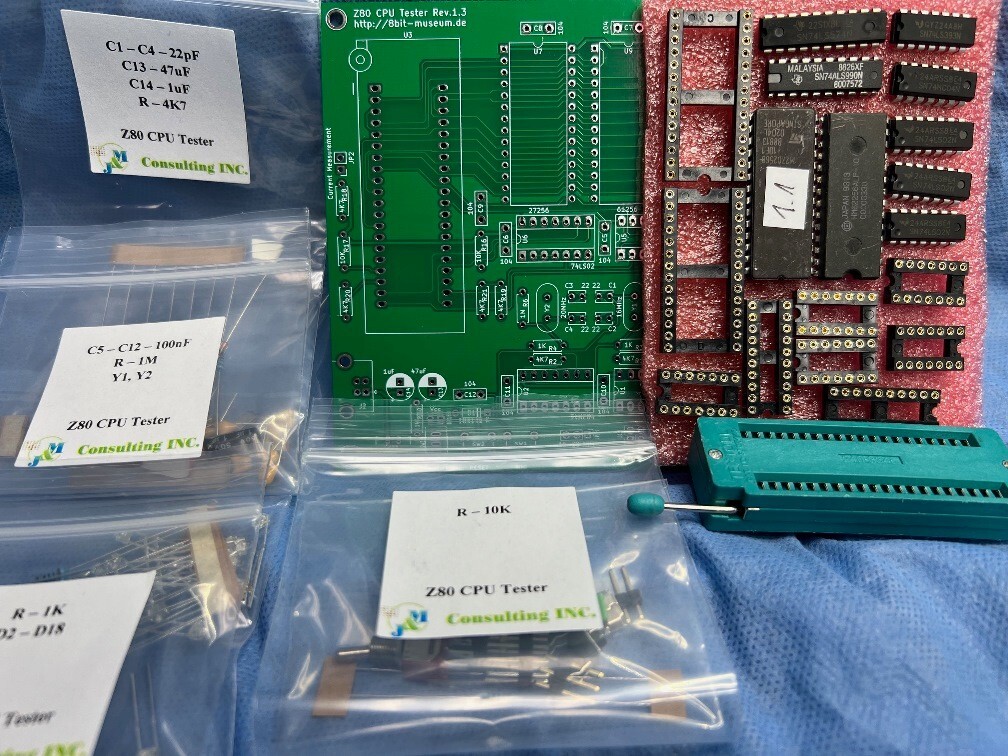 Z80 CPU NMOS / CMOS Tester - Kit Version