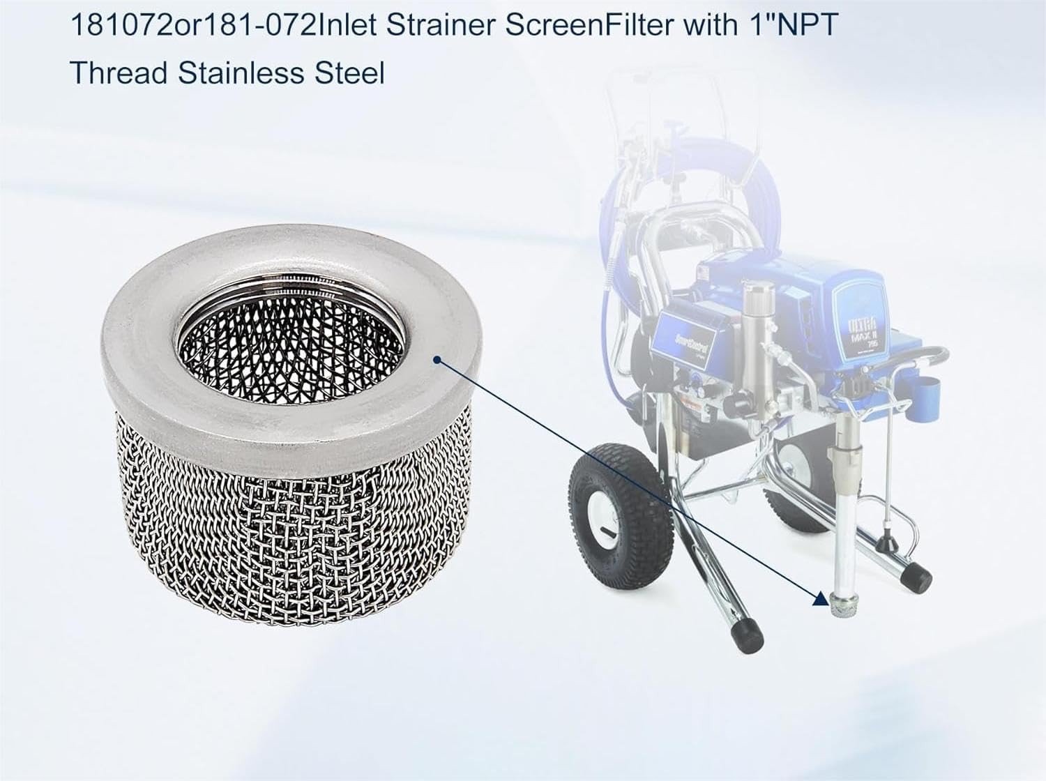 3-Pack 181072 181-072 Stainless Steel Pump Inlet Strainer Screen Filter Replacem