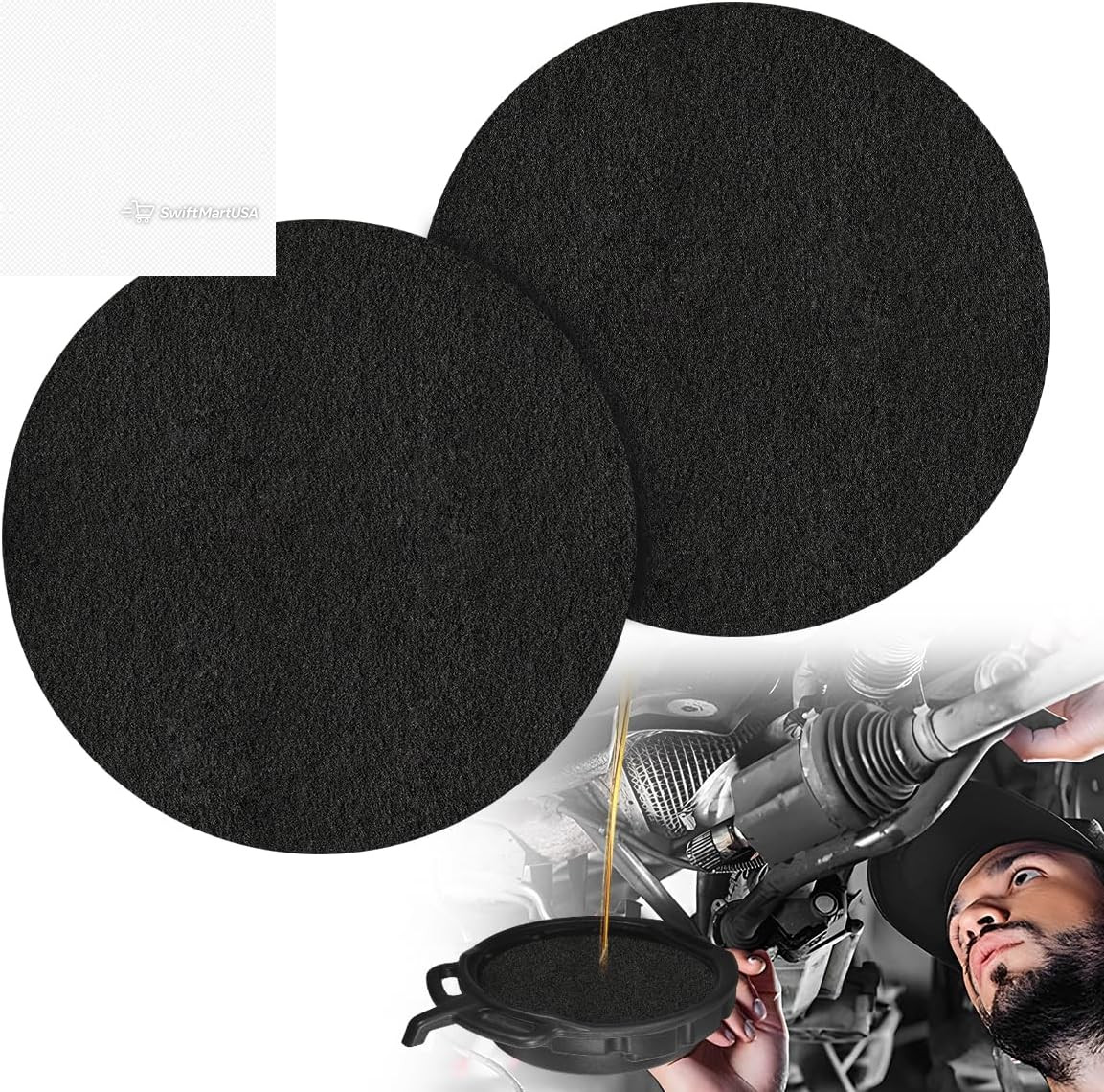 2 Pack 18" Oil Drain Splash Pad Anti Drip Splatter Mat For Transmission Pan Car