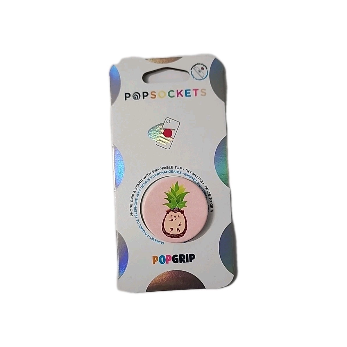 PopSockets PopGrip Phone Grip & Stand w/ Swappable Top - Pinehog